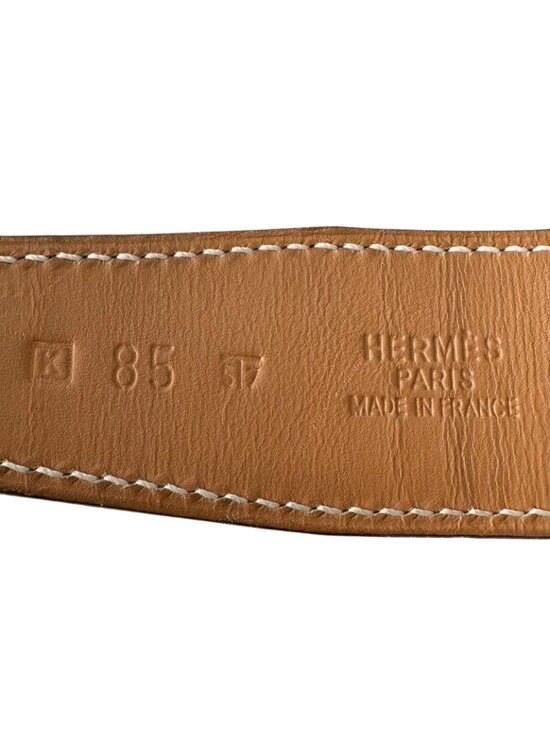 Hermes Evelyne Leather Brown White Belt Silver main image 10